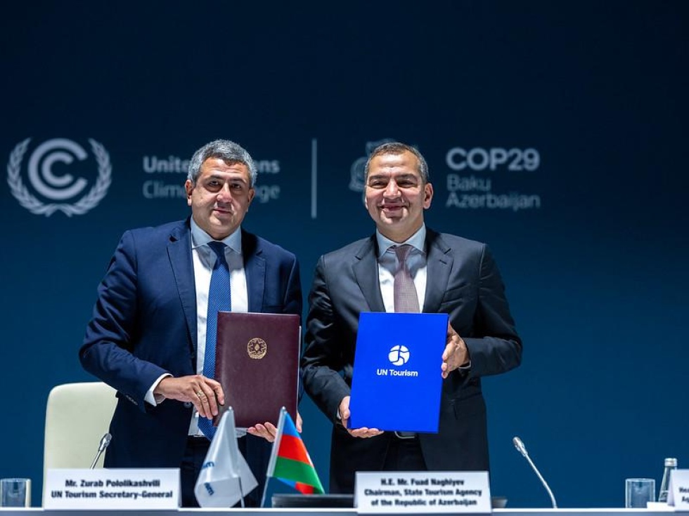 En la COP29 50 pa&iacute;ses apoyan la Declaraci&oacute;n sobre la Acci&oacute;n Clim&aacute;tica para el turismo