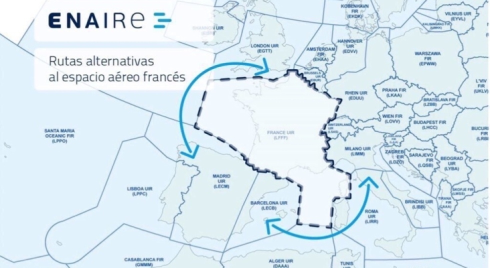 Miles de vuelos cancelados por la huelga de controladores aéreos en Francia