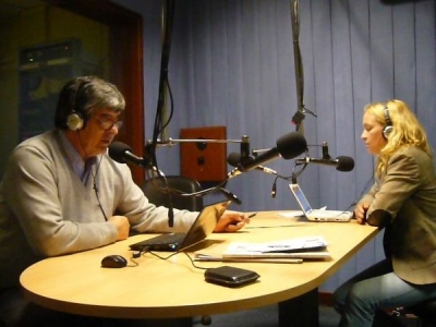 Foto de archivo. Herrera junto a Cecilia Planes, una de las co-conductoras que tuvo el ciclo hasta el presente.