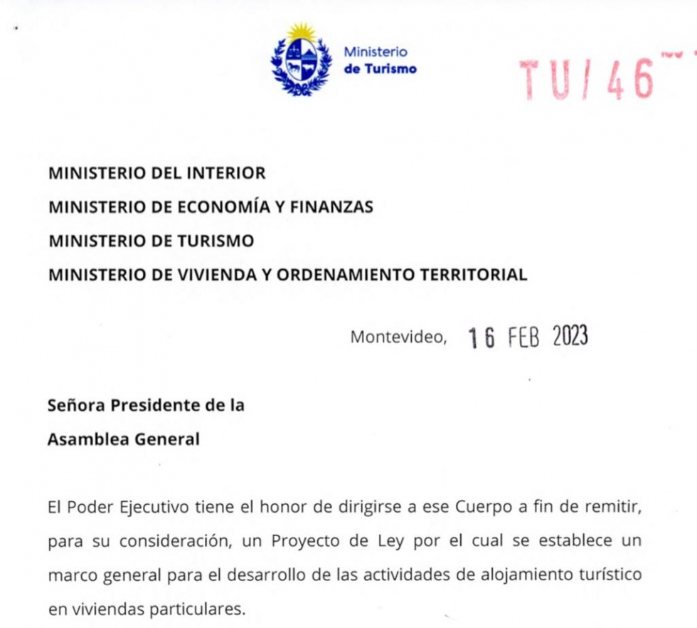 El ingreso al Parlamento de la Ley de Vivienda Tur&iacute;stica, calma la crispaci&oacute;n del empresariado hotelero en Uruguay