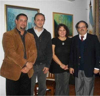 Israel Espino Ariel Broitman Gabriela Schmid y C&oacute;nsul Doctor C&eacute;sar Matas Alsina