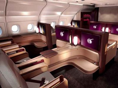 Qatar Airways estrena nuevos asientos A380 primera clase en la ITB de Berl&iacute;n