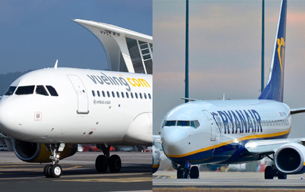 Ryanair versus Vueling en los grandes aeropuertos de Espa&ntilde;a