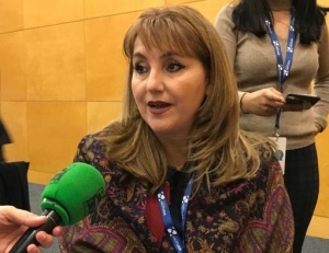Gloria Guevara: "Coincido 100% con la ministra Reyes, no s&oacute;lo hay que ver el volumen, tambi&eacute;n el impacto" #FITUR2020