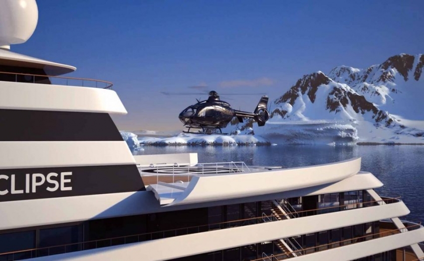 El crucero m&aacute;s lujoso del mundo ya tiene su helic&oacute;ptero