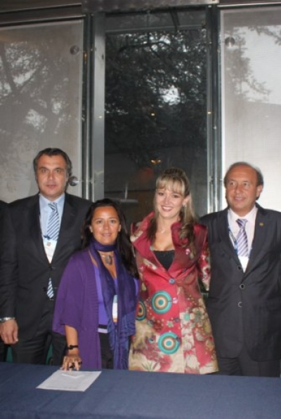 foto (de izquierda a derecha): Rafael Gallego, FEAAV, Espa&ntilde;a; Lorena Arriagada, ACHET, Chile; Paula Cort&eacute;s Calle, ANATO, Colombia y Ricardo Roza, AAAVYT, Argentina.