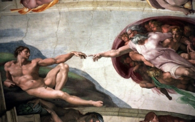 "La Creaci&oacute;n de Ad&aacute;n" de Miguel &Aacute;ngel