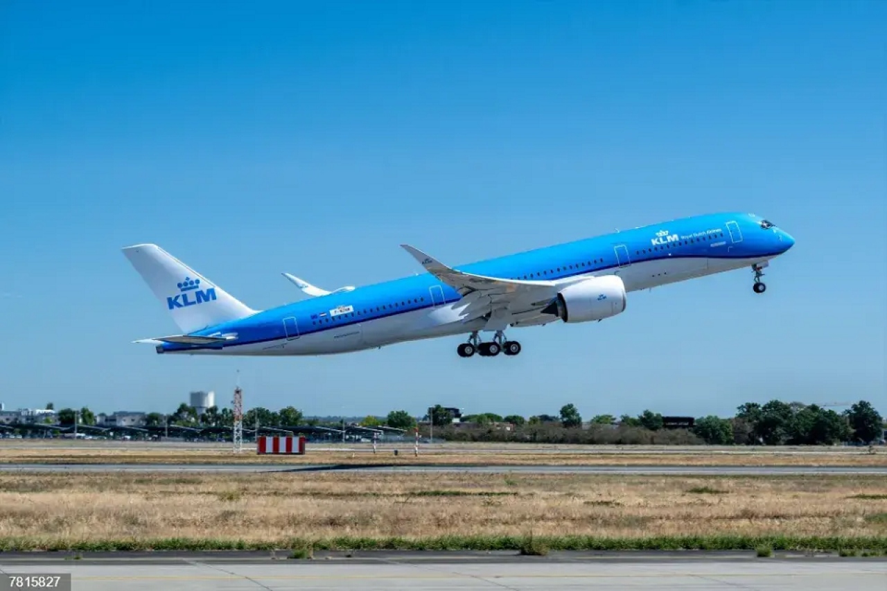KLM recibe su primer avi&oacute;n Airbus A350-900 para modernizar su flota