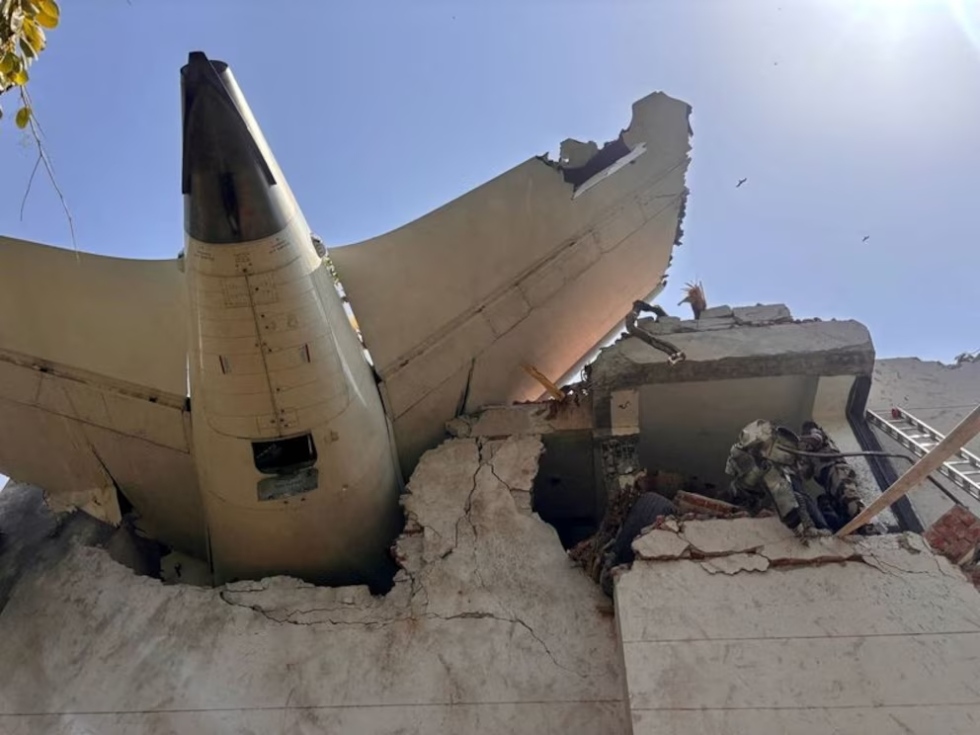 As&iacute; qued&oacute; parte del fuselaje.
