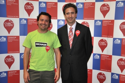 &Aacute;lvaro Castilla, Director Nacional de SERNATUR, Francisco Carre&ntilde;o, Category Manager de Travel &amp; Leisure, Groupon