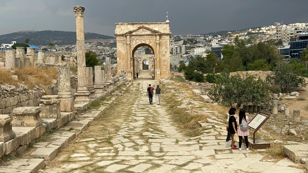 Puerta Norte de la ciudad romana de Jerash, una grat&iacute;sima sorpresa.