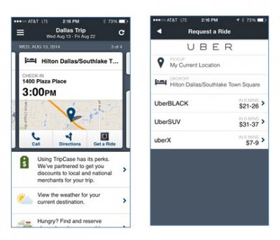 TripCase y Uber colaboran para ofrecer m&aacute;s servicios de viajes a trav&eacute;s de tecnolog&iacute;as m&oacute;viles