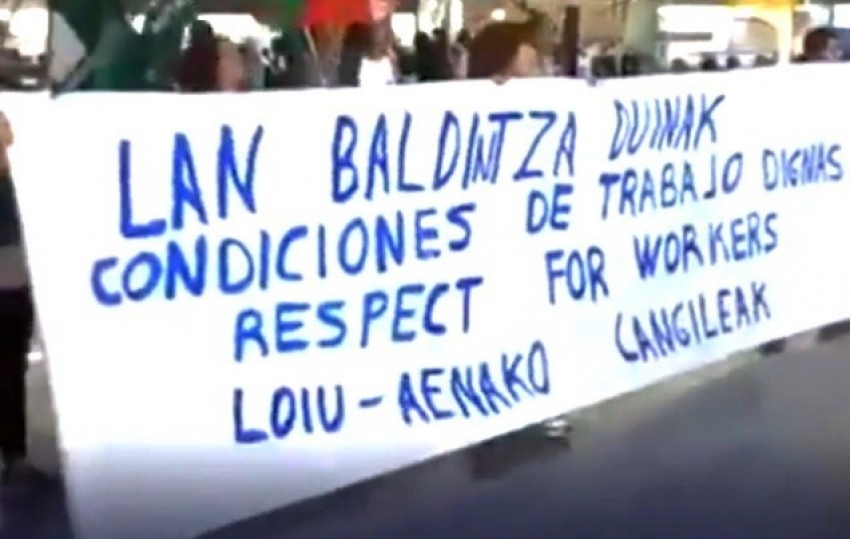 Siguen los paros en el Aeropuerto de Bilbao