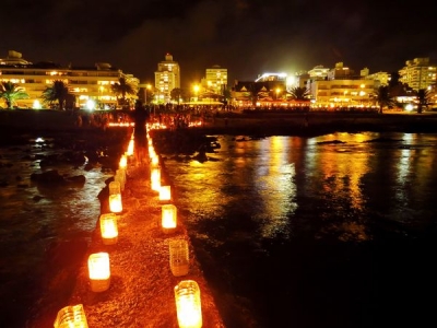 El Muelle de Mailhos ilumin&oacute; Punta del Este