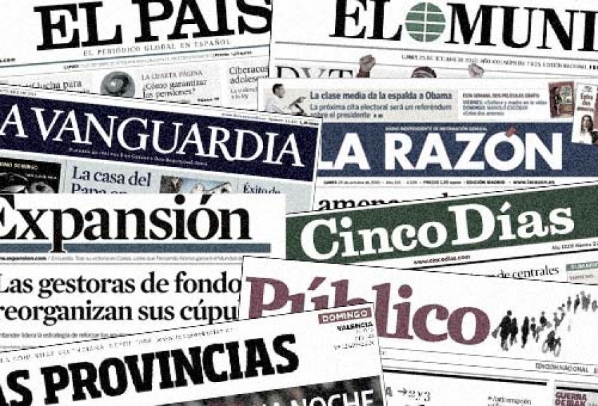 Arden los medios de comunicaci&oacute;n en Espa&ntilde;a