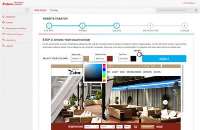 Plataforma InstaSite de Sabre, para configuraci&oacute;n de websites y reservaciones
