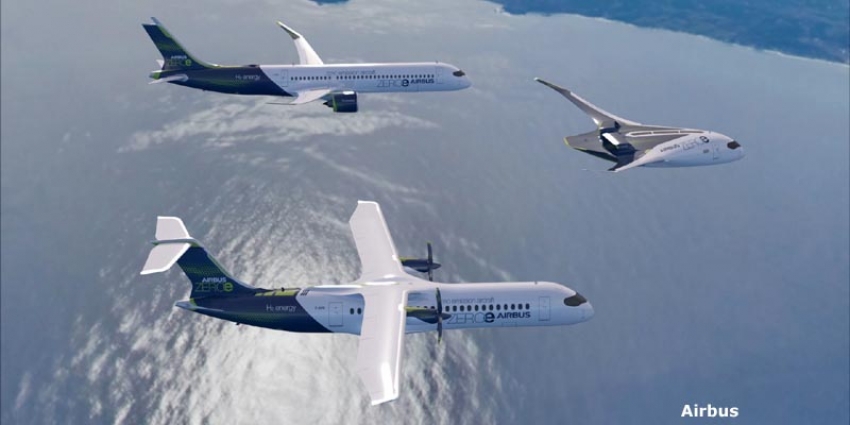 Delta y Airbus firman acuerdo para desarrollar aviones propulsados por hidr&oacute;geno