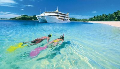 El "Fiji Princess" es un catamar&aacute;n que realiza excursiones por el archipi&eacute;lago.