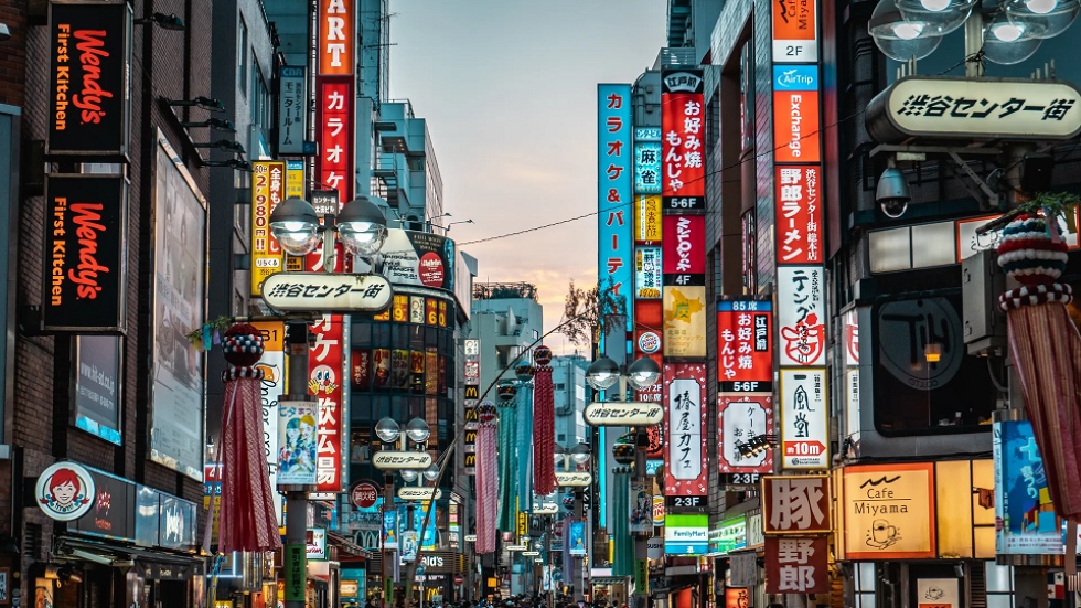 Calle abarrotada en Shibuya, Tokio.