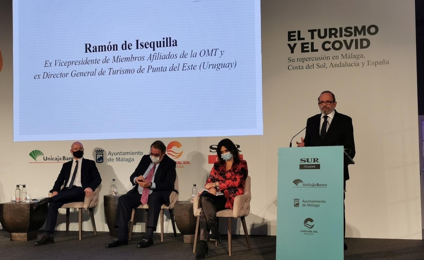 "Turismo y Covid" en M&aacute;laga:  Ministra de Turismo espa&ntilde;ola Reyes Maroto, es criticada y desmentida