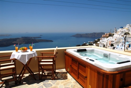 Terraza del Shine Hotel, Imerovigli, Grecia